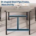 Ensemble table de salle à manger CuisinSmart pour 2, ensemble table de cuisine avec repose-pieds et dossier, table hauteur de comptoir avec 2 tabourets de bar rembourrés
