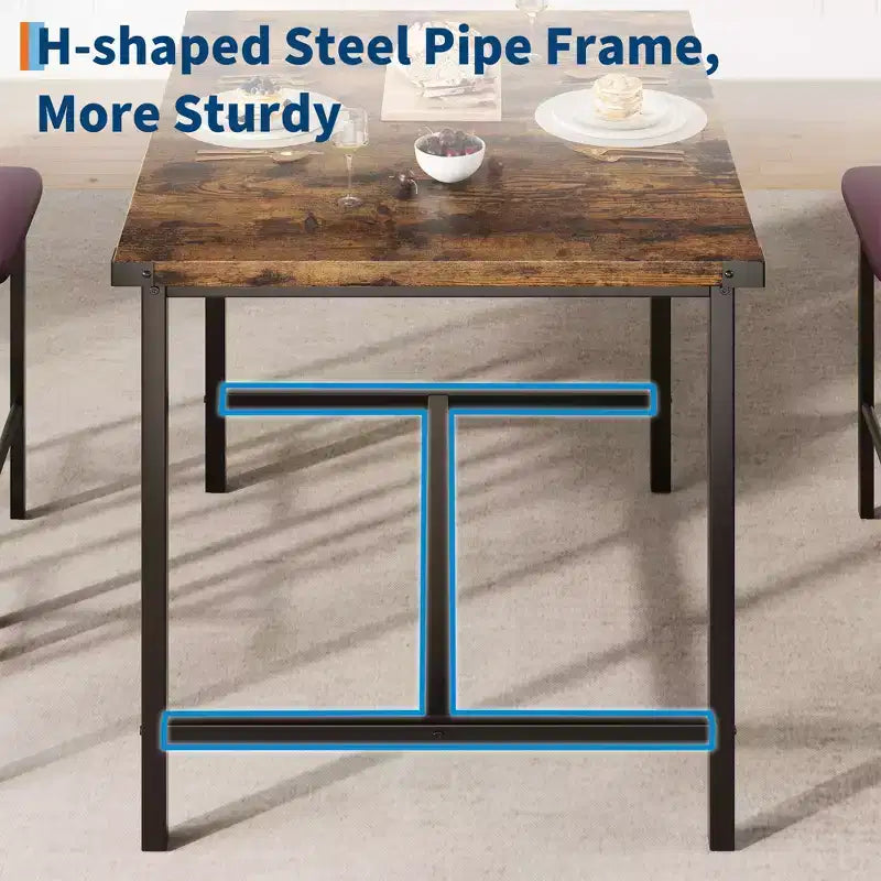 Ensemble table de salle à manger CuisinSmart pour 2, ensemble table de cuisine avec repose-pieds et dossier, table hauteur de comptoir avec 2 tabourets de bar rembourrés