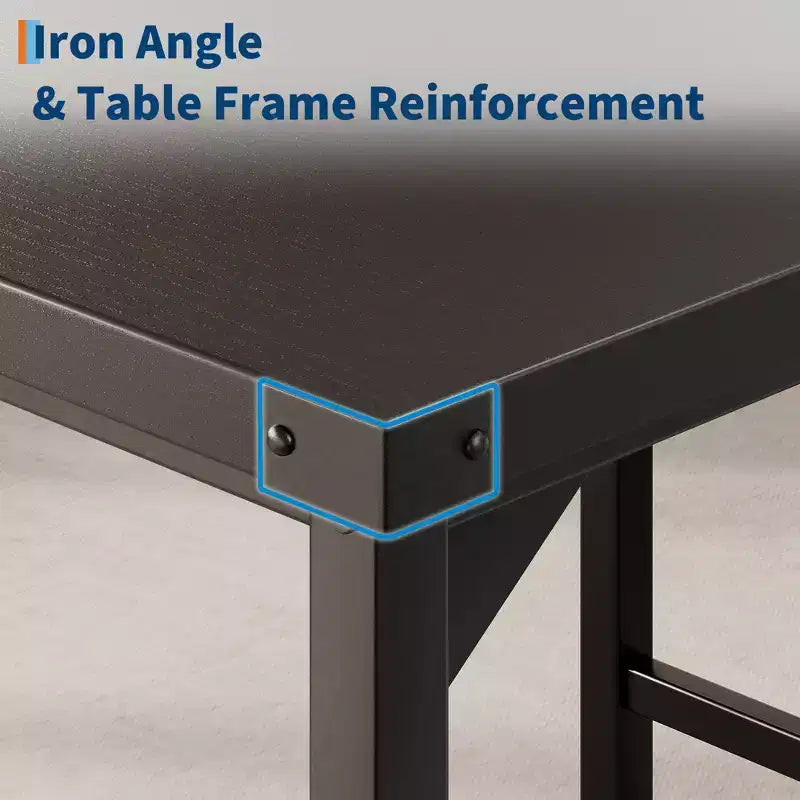 Ensemble table de salle à manger CuisinSmart pour 2, ensemble table de cuisine avec repose-pieds et dossier, table hauteur de comptoir avec 2 tabourets de bar rembourrés
