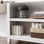 Étagère étroite à 5 niveaux avec pieds en bois, bibliothèque étroite de style rustique pour salon, appartement, bureau