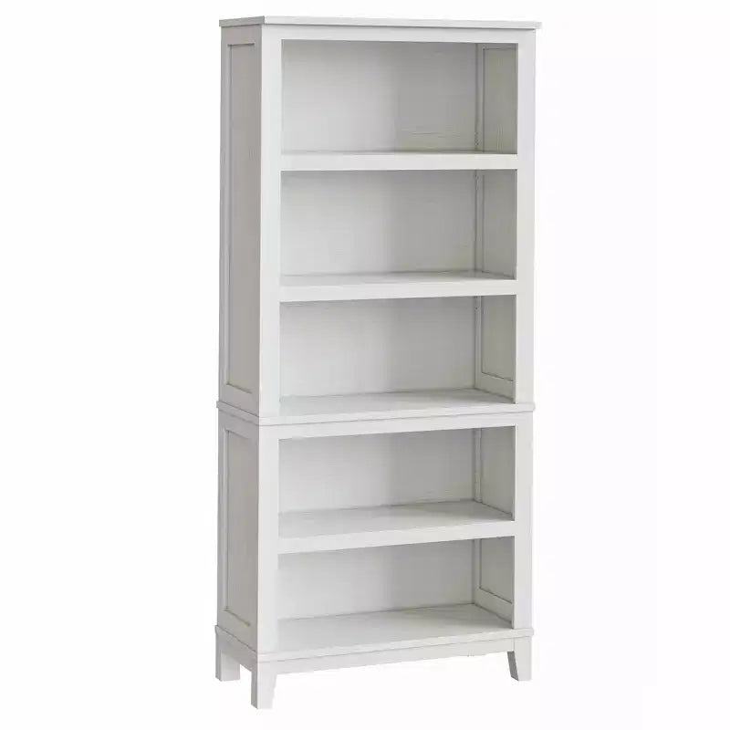Étagère étroite à 5 niveaux avec pieds en bois, bibliothèque étroite de style rustique pour salon, appartement, bureau