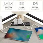 Meuble d'angle Acekool avec station de charge, bibliothèque triangulaire à 3 niveaux avec ports USB, prises et organisateur à 9 cubes pour chambre, bureau, salon