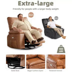 Fauteuil inclinable surdimensionné, pivotant à 360°, avec fonction chauffante et massante (pour salon/chambre/crèche d'adultes)