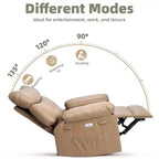Fauteuil inclinable surdimensionné, pivotant à 360°, avec fonction chauffante et massante (pour salon/chambre/crèche d'adultes)