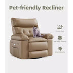 Fauteuil inclinable surdimensionné, pivotant à 360°, avec fonction chauffante et massante (pour salon/chambre/crèche d'adultes)