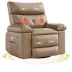 Fauteuil inclinable surdimensionné, pivotant à 360°, avec fonction chauffante et massante (pour salon/chambre/crèche d'adultes)