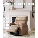 Fauteuil inclinable surdimensionné, pivotant à 360°, avec fonction chauffante et massante (pour salon/chambre/crèche d'adultes)