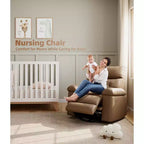 Fauteuil inclinable surdimensionné, pivotant à 360°, avec fonction chauffante et massante (pour salon/chambre/crèche d'adultes)