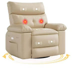 Fauteuil inclinable surdimensionné, pivotant à 360°, avec fonction chauffante et massante (pour salon/chambre/crèche d'adultes)