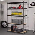Étagères de garage robustes, étagères de rangement réglables à 5 niveaux, 152x61x183cm, charge 1360 kg, étagères de rangement de garage réglables