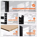 Étagères de garage robustes, étagères de rangement réglables à 5 niveaux, 152x61x183cm, charge 1360 kg, étagères de rangement de garage réglables