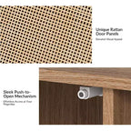 Bahut moderne Lenz 63 en rotin avec 2 étagères réglables|ART OF LIVING DESIGNS