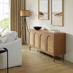 Bahut moderne Lenz 63 en rotin avec 2 étagères réglables|ART OF LIVING DESIGNS