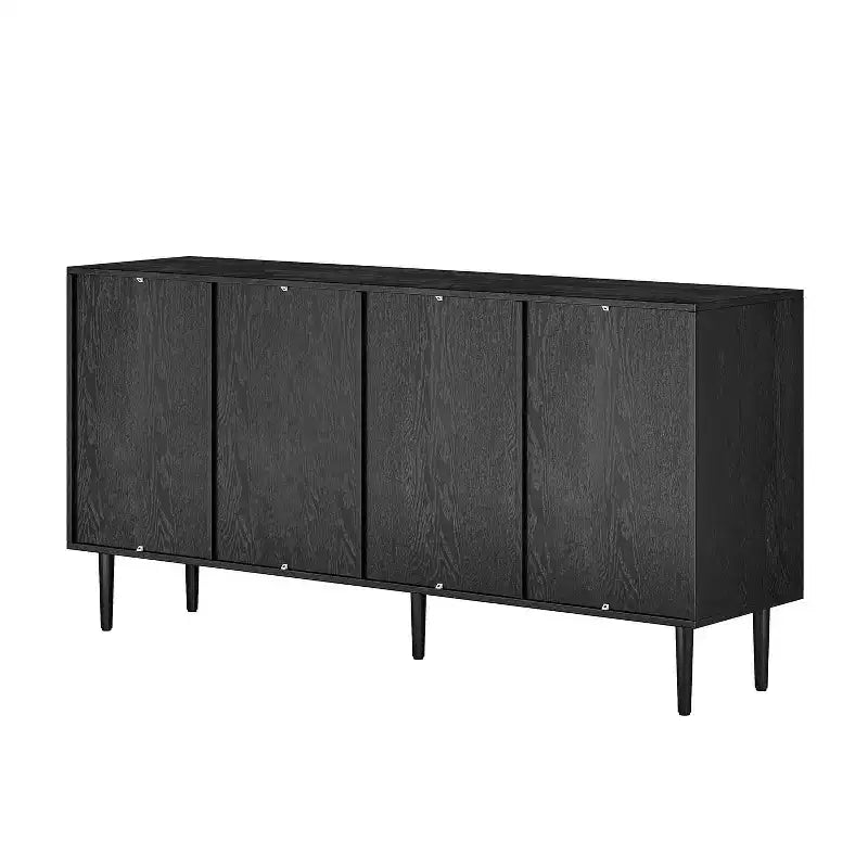 Bahut moderne Lenz 63 en rotin avec 2 étagères réglables|ART OF LIVING DESIGNS