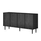 Bahut moderne Lenz 63 en rotin avec 2 étagères réglables|ART OF LIVING DESIGNS