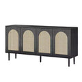 Lenz 63 Wide Modern Rattan Design Sideboard with 2 Adjustable Shelves|ART OF LIVING DESIGNS