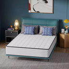 Matelas hybride BestMassage 12 pouces avec ressorts ensachés et mousse sans fibre de verre, fermeté moyenne, idéal pour les dormeurs sur le dos, le ventre et le côté
