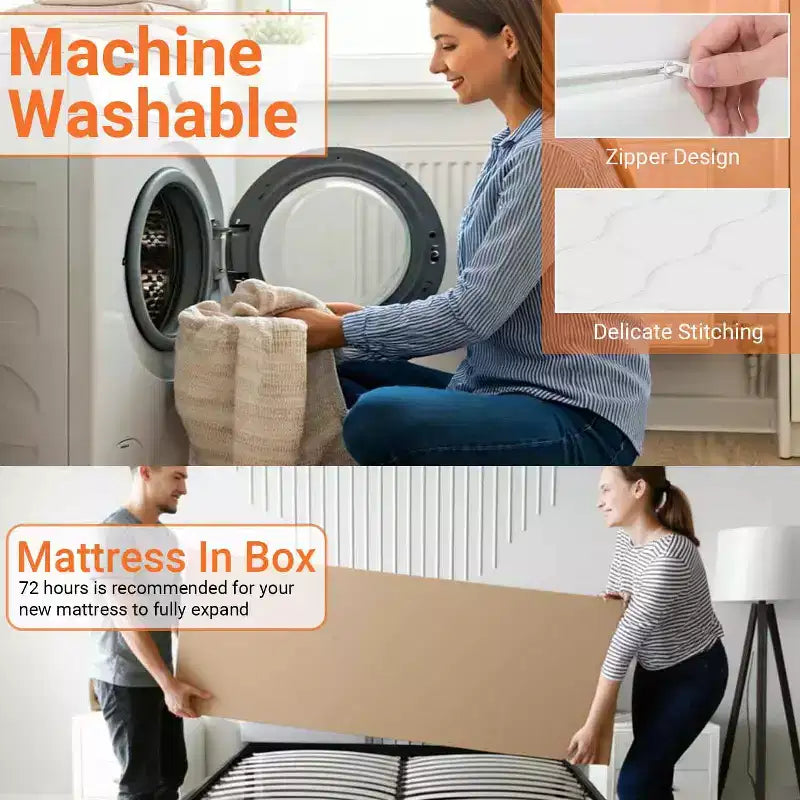 Matelas hybride BestMassage 12 pouces avec ressorts ensachés et mousse sans fibre de verre, fermeté moyenne, idéal pour les dormeurs sur le dos, le ventre et le côté