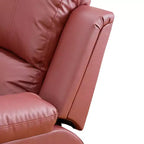 MAYEERTY Canapé inclinable électrique, fauteuil inclinable électrique en cuir 3 places avec table basse réversible pour salon, rouge
