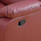 MAYEERTY Canapé inclinable électrique, fauteuil inclinable électrique en cuir 3 places avec table basse réversible pour salon, rouge