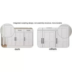 Meuble de Rangement de Salle de Bain Mince GDFStudio Helmsley avec Étagères Réglables et Tiroir