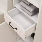 Meuble de Rangement de Salle de Bain Mince GDFStudio Helmsley avec Étagères Réglables et Tiroir