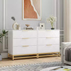 Meuble de rangement à trois tiroirs, table de chevet avec fonction de rangement, coiffeuse, poignée dorée, convient pour la chambre, le salon et l'entrée.