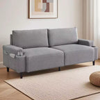 Canapé deux places Acekool 81 Comfort, 3 places avec porte-gobelets et poches de rangement, coussins profonds pour salon, chambre à coucher
