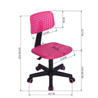 Chaise d'étude pivotante réglable Homy Casa pour enfants, dortoir et bureau à domicile, rose