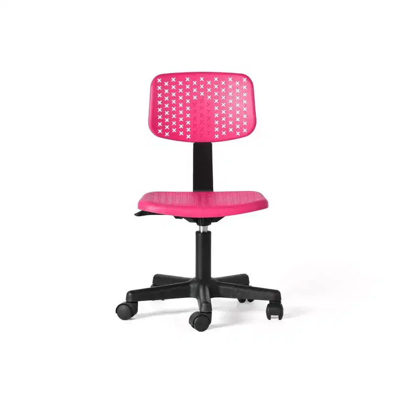 Chaise d'étude pivotante réglable Homy Casa pour enfants, dortoir et bureau à domicile, rose