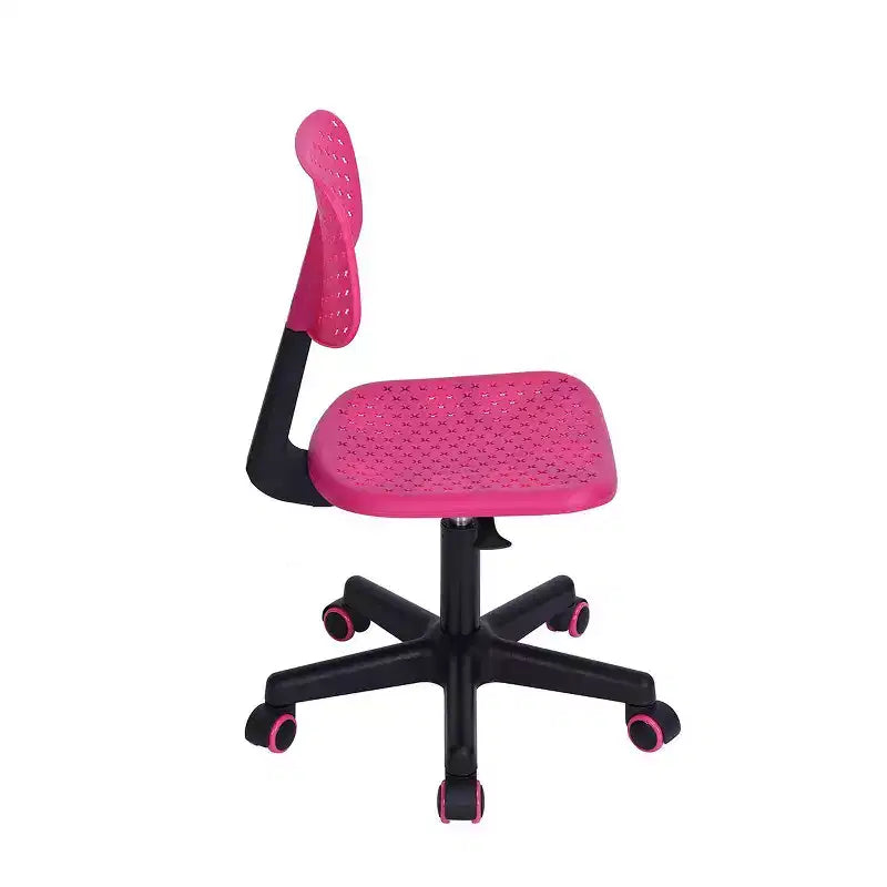 Chaise d'étude pivotante réglable Homy Casa pour enfants, dortoir et bureau à domicile, rose