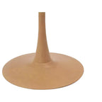 Table à manger carrée LeisureMod Bristol 27 avec plateau en MDF blanc marbré et pied central en acier pour cuisine et salle à manger modernes
