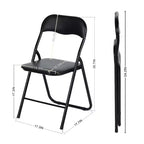 FurnitureR Ensemble Table et Chaises Pliantes 7 Pièces pour 6 Personnes – Aucun Assemblage Requis, Table Carrée Peu Encombrante avec 6 Chaises Pliables