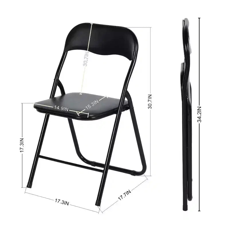 FurnitureR Ensemble Table et Chaises Pliantes 7 Pièces pour 6 Personnes – Aucun Assemblage Requis, Table Carrée Peu Encombrante avec 6 Chaises Pliables