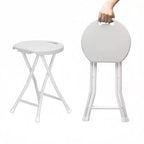 Tabouret pliant portable GustoWave avec poignée, tabouret rond pliant robuste avec capacité de 227 kg pour adultes, tabouret pliant de 45 cm