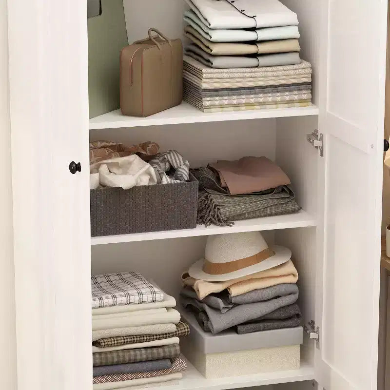Famapy Armoire autoportante avec étagères réglables et tiroir inférieur, Armoire de rangement pour vêtements, Meuble de rangement pour chambre/entrée