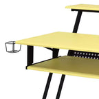 Okak 47IN Bureau d'ordinateur avec roulettes, bureau debout avec porte-gobelet et étagères de rangement, bureau pour salon, salle de classe, bureau