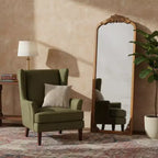 HomeRoots Grand miroir encadré en bois massif marron 64