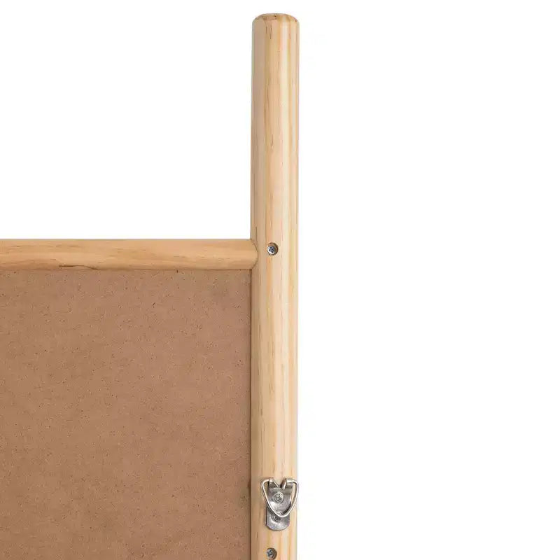 HomeRoots 71 Miroir pleine longueur encadré en bois massif naturel avec échelle inclinable