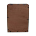 Miroir en métal et verre avec étagère en bois de manguier - Miroir mural rectangulaire moderne pour salle de bain, chambre, salon ou bureau