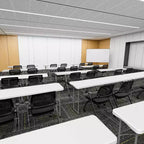 VINGLI Table Pliante Étroite 183 cm, Plateau Pliant en Deux, Matériau HDPE de Qualité Supérieure et Cadre Métallique Robuste, Blanc