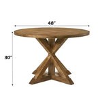 GDFStudio Sandra Ensemble de Salle à Manger Moderne 5 Pièces avec Table en Bois Vieilli et 4 Chaises Rembourrées