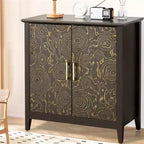 Modern Sideboard Buffet Cabinet with Adjustable Shelves, Farmhouse Storage Cabinet for Dining Room and Coffee Bar