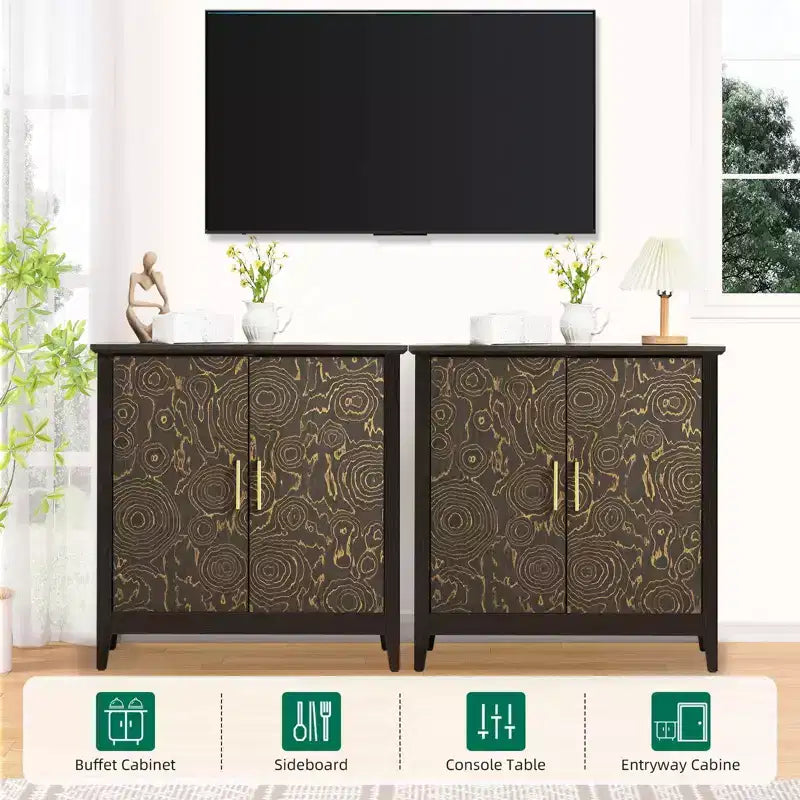 Buffet de rangement moderne avec étagères réglables, buffet de ferme pour salle à manger et bar à café