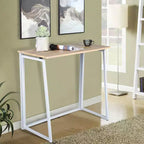 Bureau pliable FurnitureR, table d'ordinateur portable simple pliable de 80 cm, bureau d'étude compact et peu encombrant pour petit espace, chêne