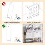Meuble à chaussures avec 4 tiroirs basculants, meuble de rangement pour chaussures dissimulé et autonome avec rangement ouvert, meuble à chaussures fin pour couloir ou salon