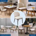 Lot de 2 chaises de salle à manger modernes rembourrées avec dossier ergonomique, chaises de salle à manger capacité 120kg avec pieds en bois pour salle à manger