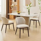 Lot de 2 chaises de salle à manger modernes rembourrées avec dossier ergonomique, chaises de salle à manger capacité 120kg avec pieds en bois pour salle à manger