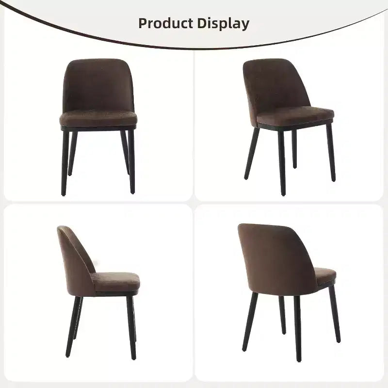Lot de 2 chaises de salle à manger en bois, chaises d'appoint de cuisine modernes rembourrées en tissu, chaise de salle à manger de ferme