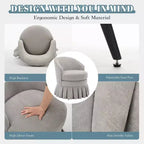1 Chaise de salle à manger moderne du milieu du siècle, fauteuil rembourré à dossier haut, pieds en bois, pour chambre à coucher, salon